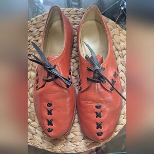 Vintage 70's Rare Handmade Leather Shoes By Small Shoemaker In New Hampshire 7.5